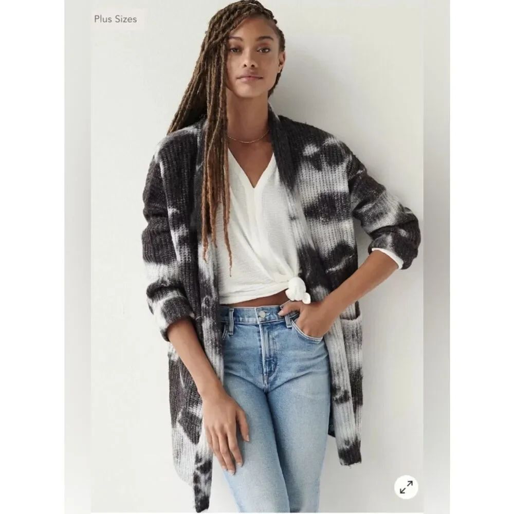 Anthropologie Avalon Tie-Dye Cardigan Sweater Size Small
